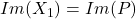 Im(X_1) = Im(P)