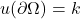 u(\partial \Omega) = k