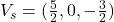 V_{s} = (\frac{5}{2}, 0, -\frac{3}{2})