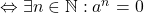 Rendered by QuickLaTeX.com \Leftrightarrow \exists n \in \mathbb{N} : a^n = 0