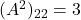(A^2)_{22} = 3