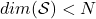 dim(\mathcal{S}) < N
