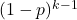 (1-p)^{k-1}