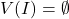 V(I) = \emptyset